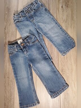 Children's Place 2 Pr. Kids Light Blue Denim Jeans Duo Size 12-24 Months
